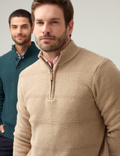 BUZO TEJIDO TEXTURADO Beige