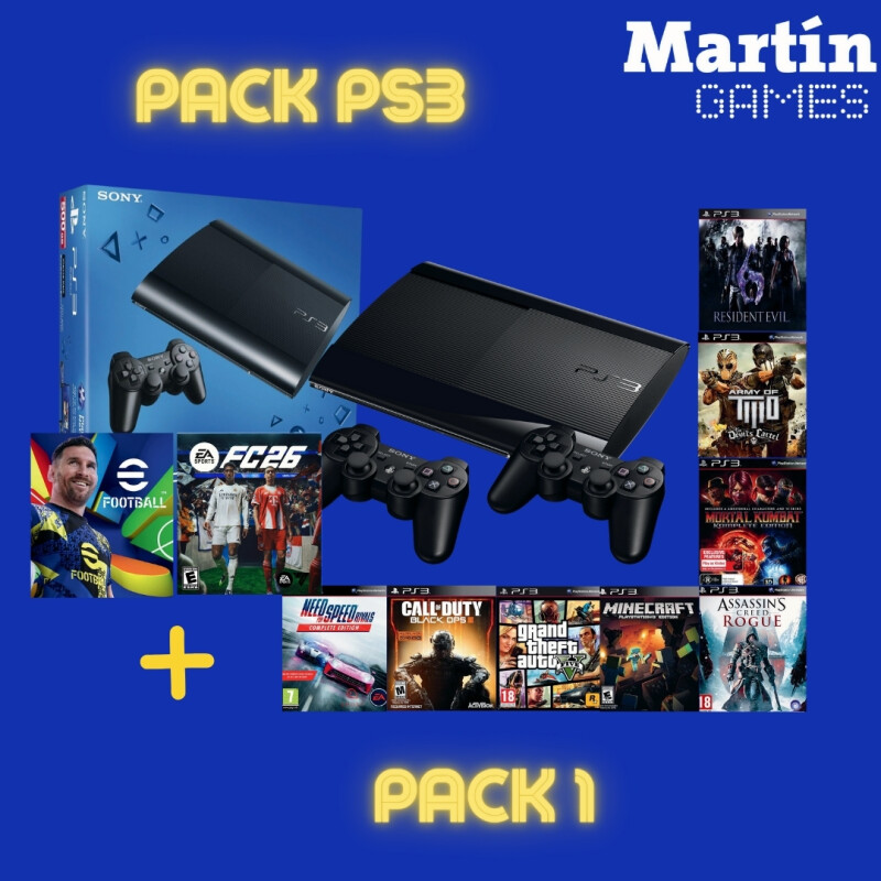 CONSOLA Playstation 3 PS3 RECERT + PACK 10 JUEGOS FC26 MOD CONSOLA Playstation 3 PS3 RECERT + PACK 10 JUEGOS FC26 MOD