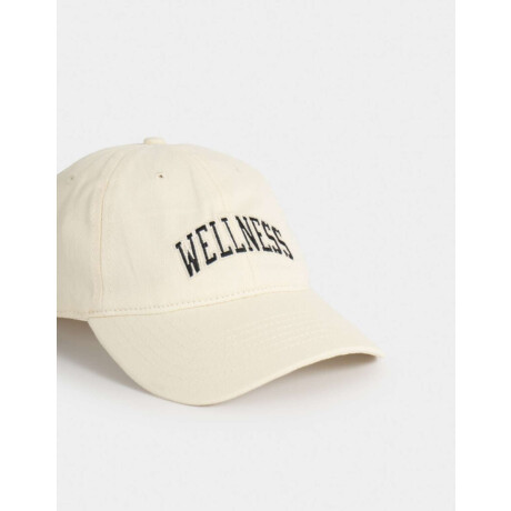 Gorra Canvas ''wellness'' Blanco Crudo