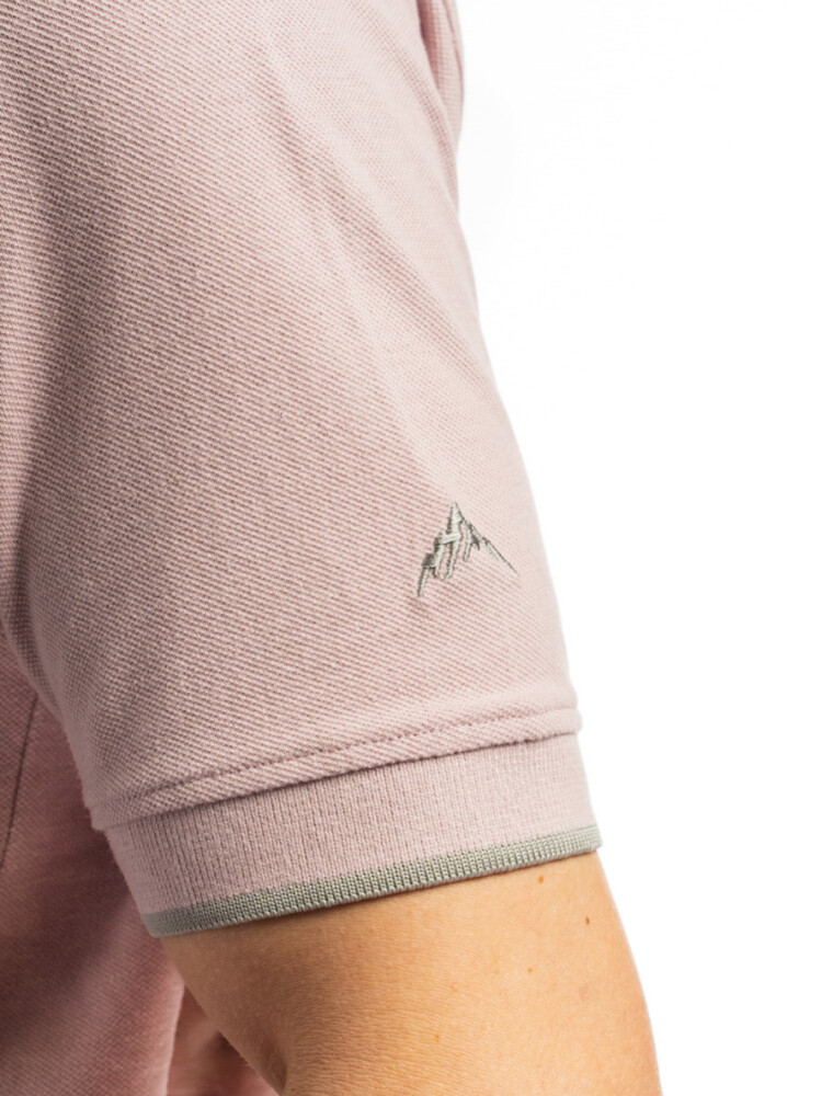 Remera Polo Algodón Lila/ Gris
