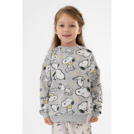 Buzo infantil snoopy Gris melange
