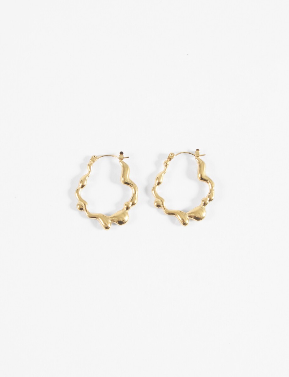 Aros texture irregular - dorado 