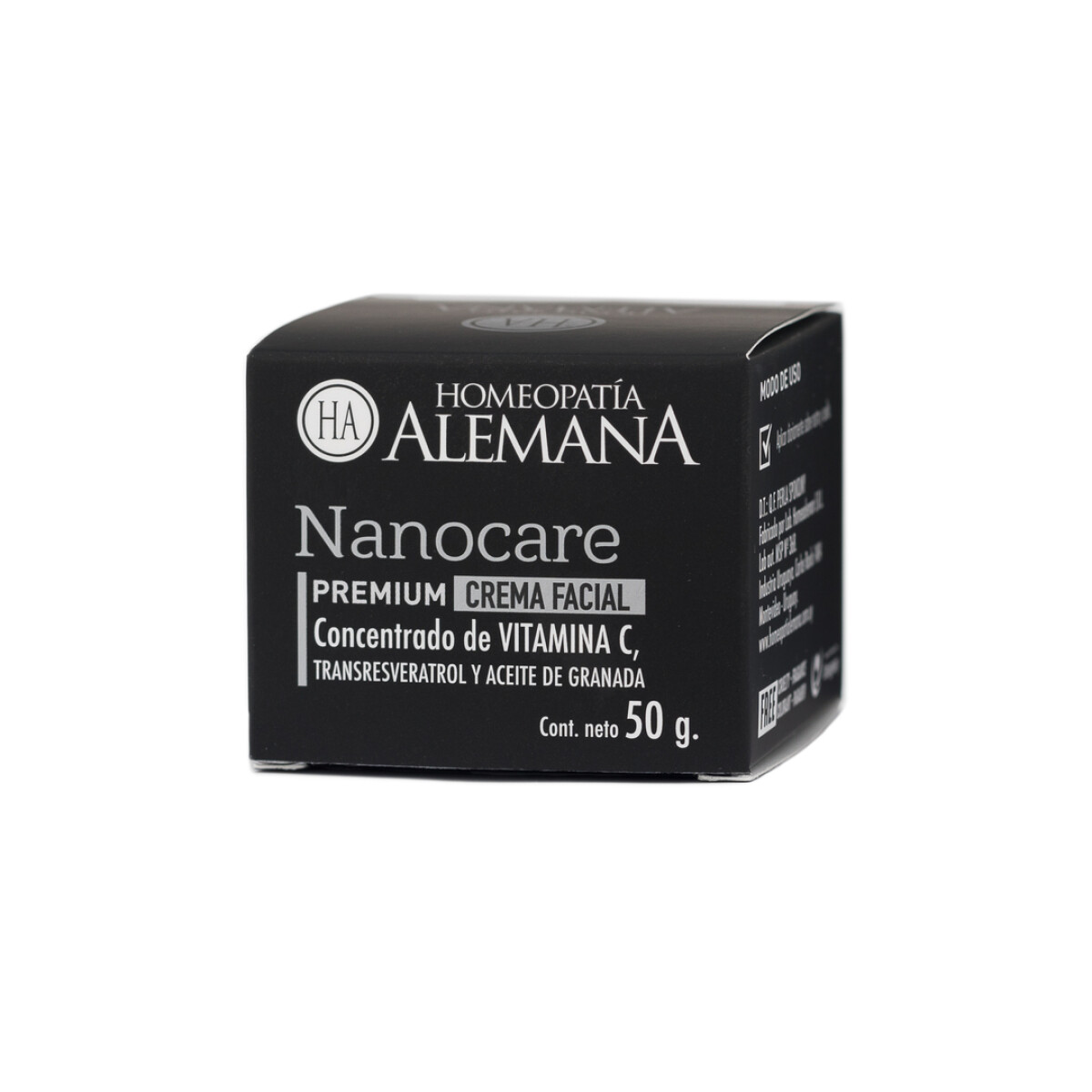 NANOCARE CREMA FACIAL CON VITAMINA C Y RESVERATROL - NEGRO 