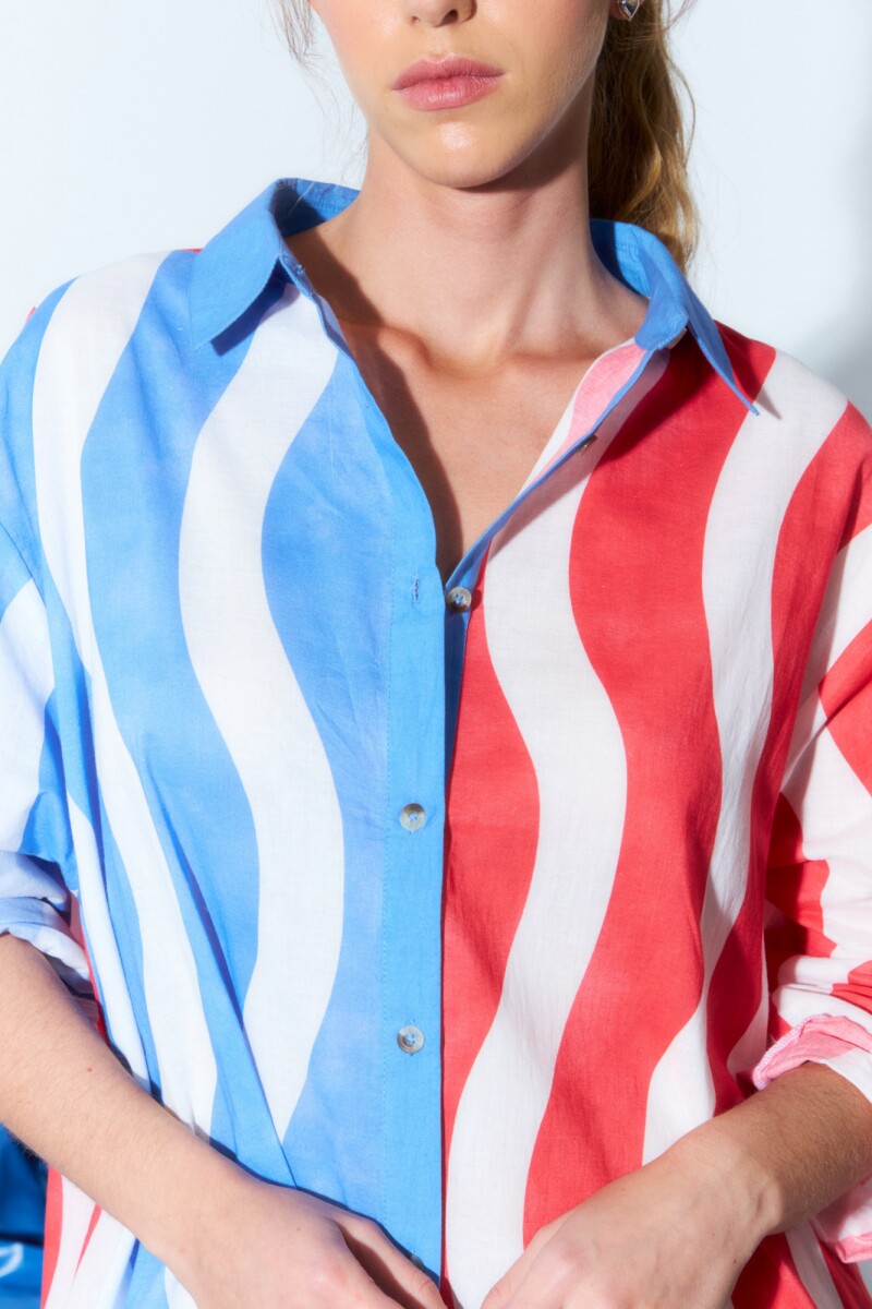 Túnica estampada multicolor