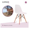 Juego de comedor Con Mesa Circular de 80cm + 4 Sillas Eames Negro/Blanco