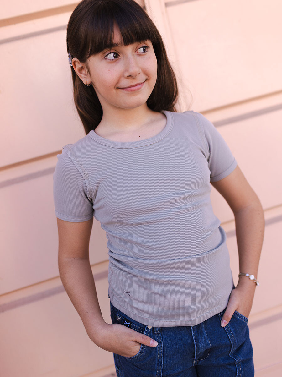 TOP CASSEY TEEN DIXIE Gris Claro
