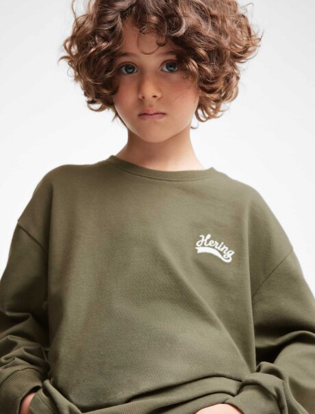 BUZO INFANTIL CON ESTAMPA VERDE