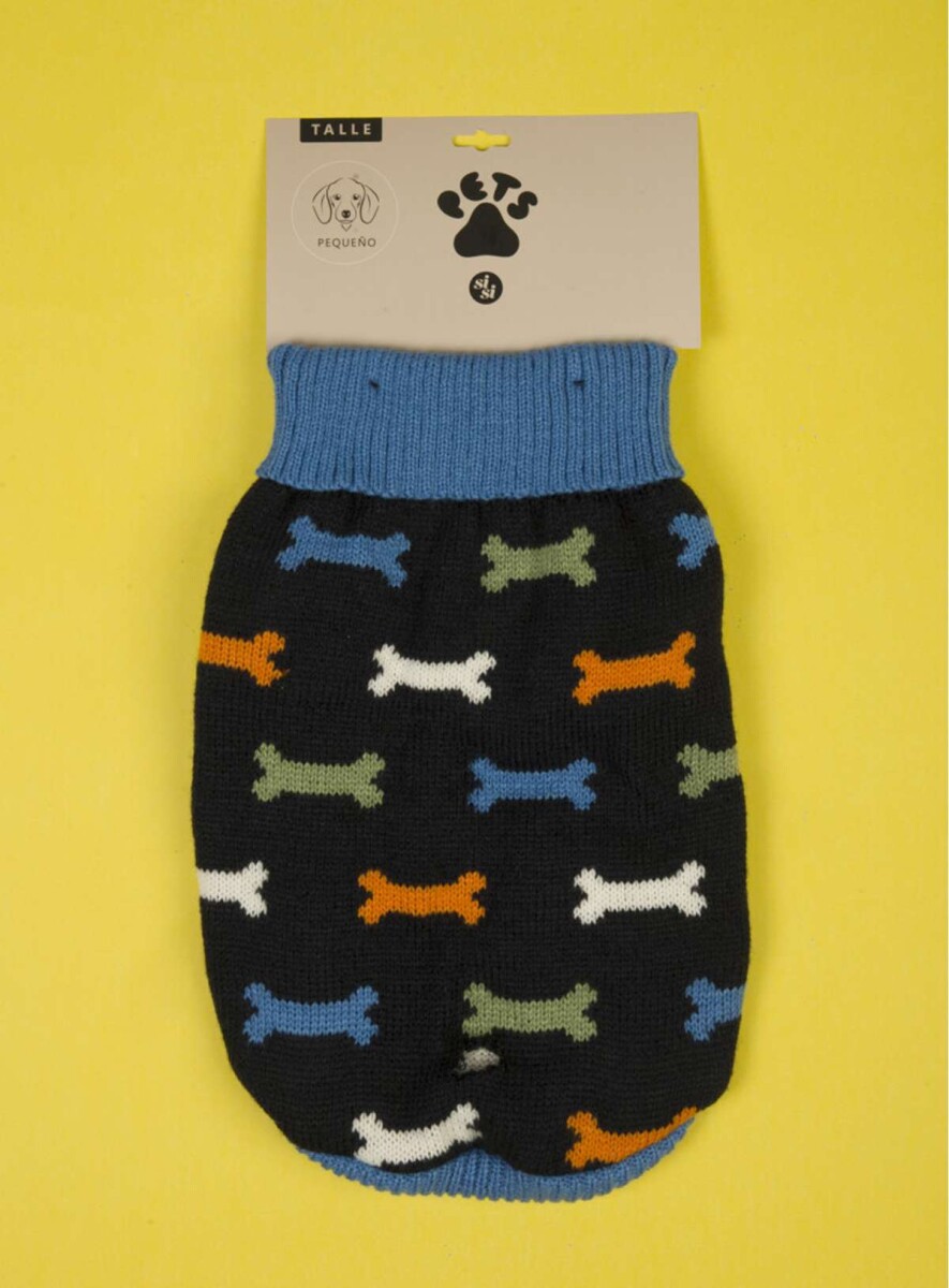 Capa tejida perro - Azul 