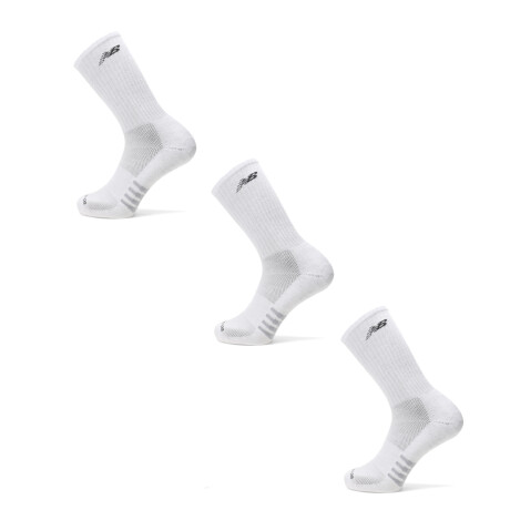 Medias Unisex New Balance Crew X3 Blanco
