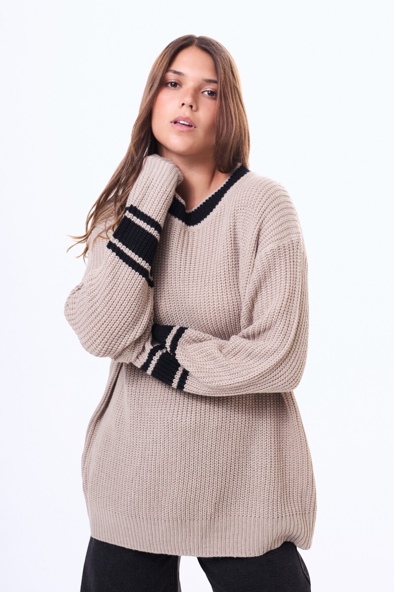 Buzo Tejido Jardín Beige