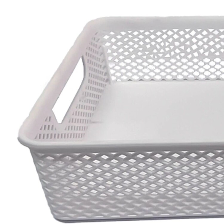 CANASTO ORGANIZADOR LINEA BLANCO 30 CM Sin color