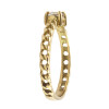Anillo Solitario cadena de oro amarillo 18k con circonia. Anillo Solitario cadena de oro amarillo 18k con circonia.