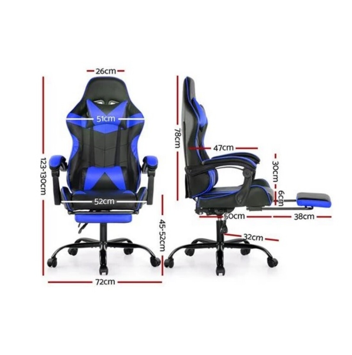 Silla Gamer Lumax Rom C/posapiés 