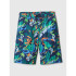 8 IN BOARDSHORT MULTI PALM LEAVES AQUA
