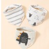 Set baberos bandana x3 monster gris