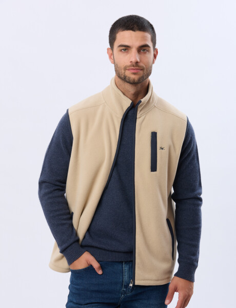CHALECO POLAR DE ABRIGO Beige