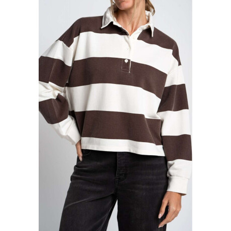 Sweater Cuello Polo Chocolate