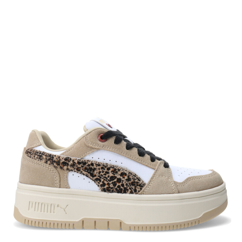 Championes de Mujer Puma Rebound Femme Low Animal Blanco - Beige Tostado - Dorado