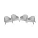 Set de 4 Sillas Plastico Skarpo Jardin Gris