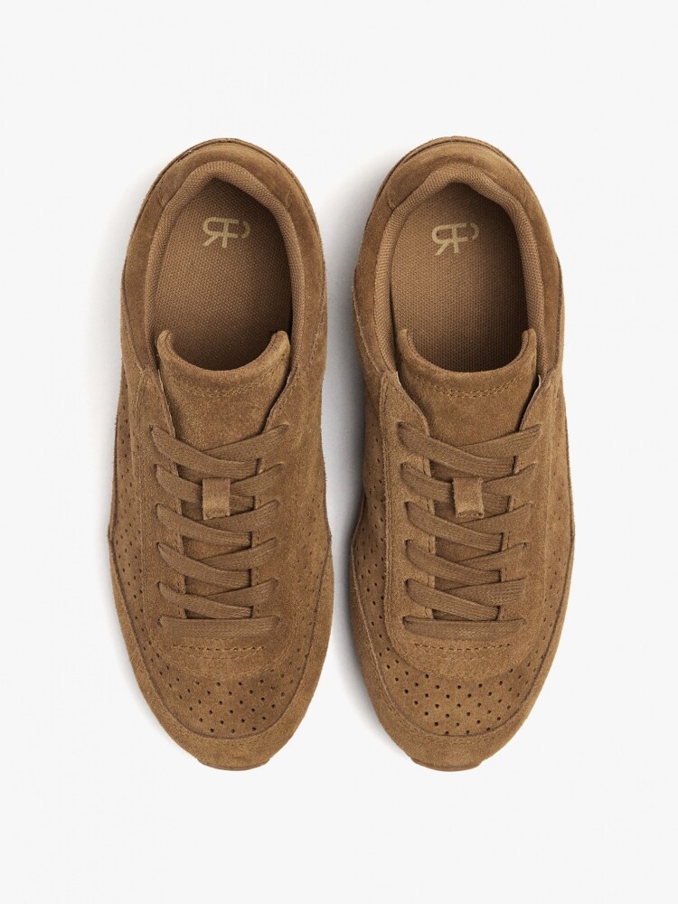 Zapatillas De Piel Monocromáticas camel