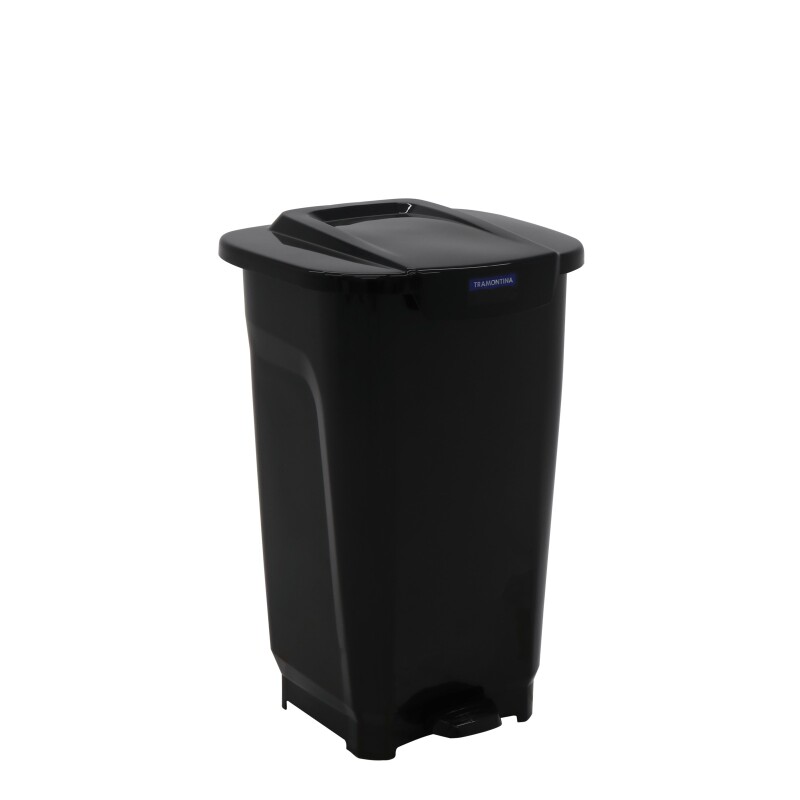 Basurero T-Force en Polipropileno Negro 50 Lts - Tramontina - 92813/00 Basurero T-Force en Polipropileno Negro 50 Lts - Tramontina - 92813/00