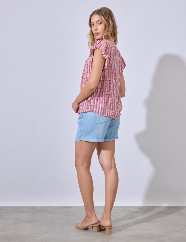 Blusa Puntilla ROJO/MULTI