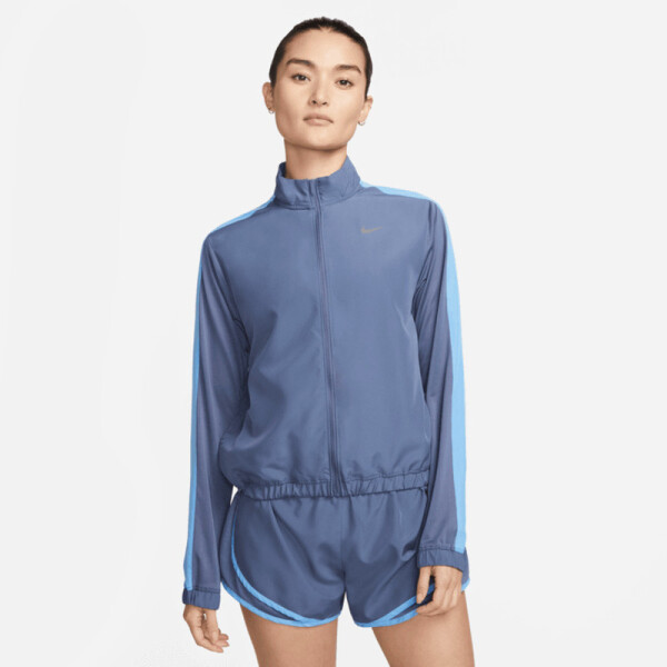 Campera Nike Running Swoosh de Mujer - DX1037-491 Azul Piedra