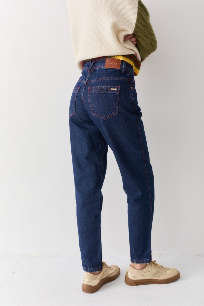 JEAN MOM FORTUNE Azul Oscuro