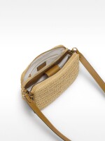 Bolso Bandolera Efecto Rafia natural