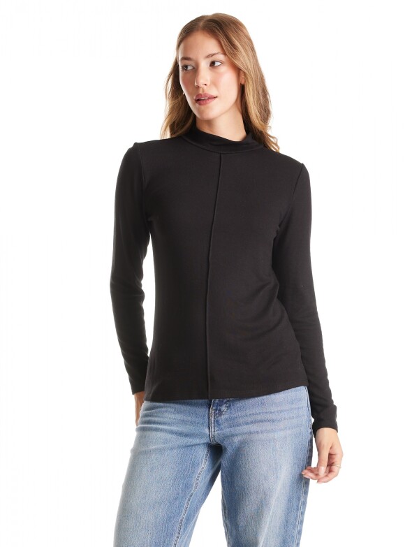 Polera Pespunte NEGRO