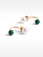 Pendientes De Arco Con Piedra multicolor