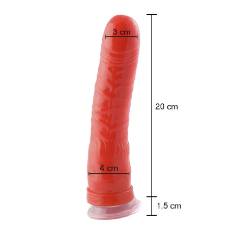 Consolador Banana Con Ventosa Rojo