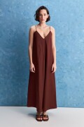 VESTIDO FER Marrón Corteza