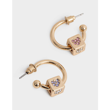 Argollas Dijes Bañadas En Oro Dorado