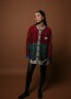Cardigan VARSITY Bordó