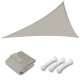 Lona vela triangular en malla sombra 3,6 mts GRIS