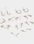 Aros Sets Strass Sets De Aros - Plateado