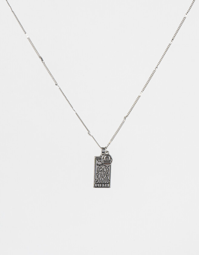 Cadena Corta con Dije De zodíaco Cadena Con Dije De Zodíaco Libra - Plateado