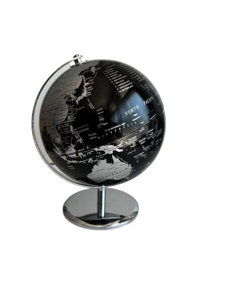 GLOBO TERRAQUEO 20x26.5CM HIERRO PLADEADO/NEGRO GLOBO TERRAQUEO 20x26.5CM HIERRO PLADEADO/NEGRO