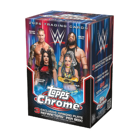 Topps Chrome WWE 2026 - Value Box - 28 tarjetas Topps Chrome WWE 2026 - Value Box - 28 tarjetas
