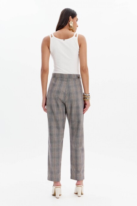 Pantalon cintura alta Baggy Gris
