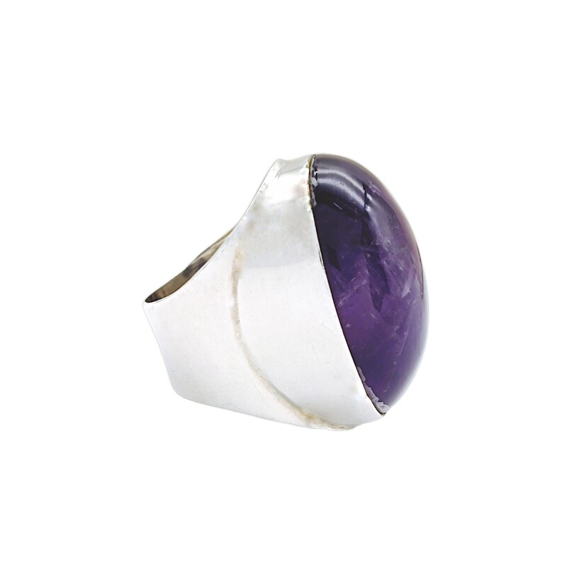 Anillo Oval-Plata 925-Piedra amatista imperial-AN3280 conpiedra