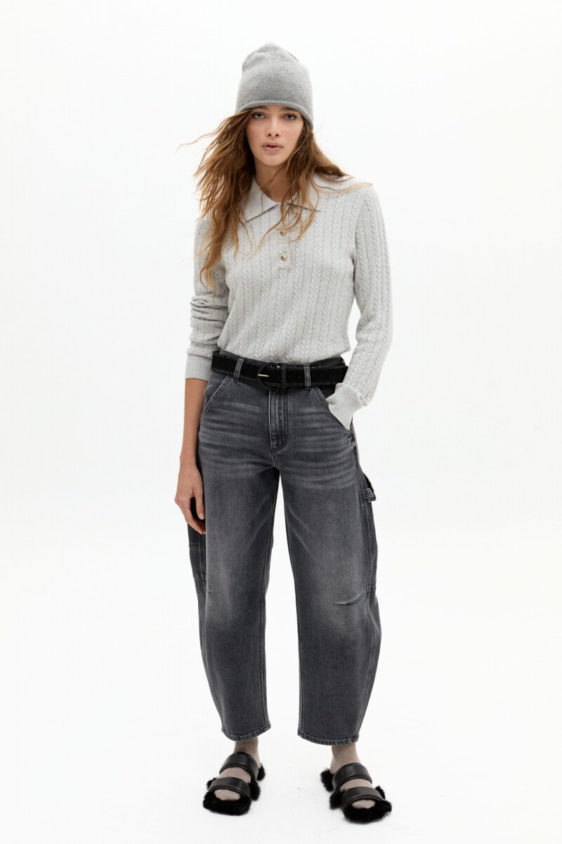 Pantalón Ámbar en Denim Washed Grey