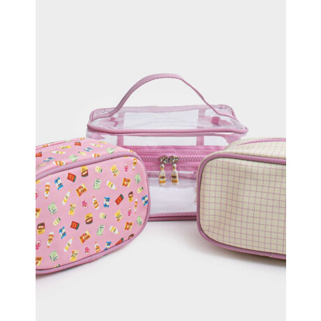 Set De Portacosméticos Rosa Viejo