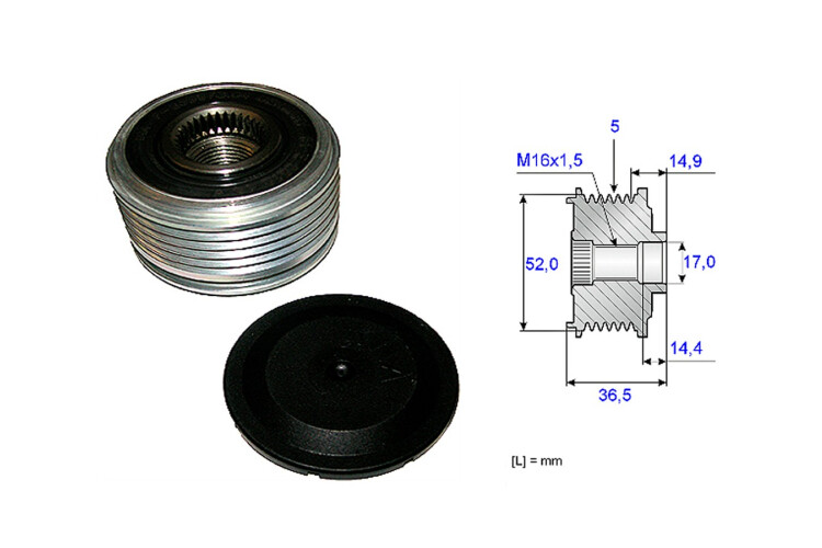Polea Alternador Marcha Libre Mercedes Benz A 160 (W169)/A 150 (W169)/B 180 (W245)/B 200 (W245) 03-13 Polea Alternador Marcha Libre Mercedes Benz A 160 (W169)/A 150 (W169)/B 180 (W245)/B 200 (W245) 03-13