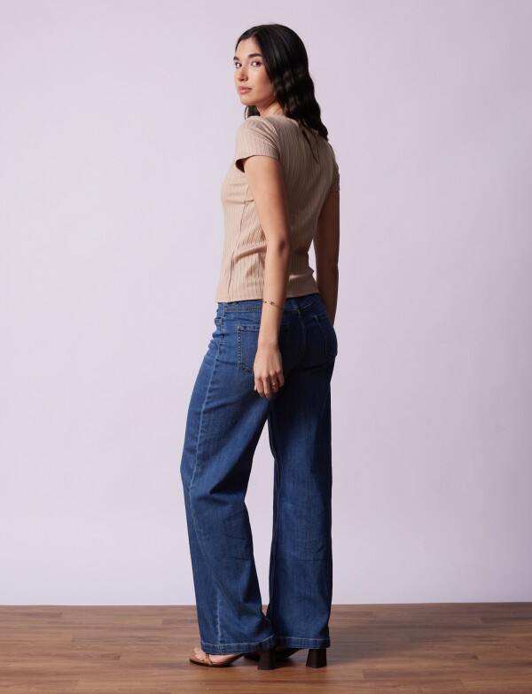 Remera Ribs BEIGE