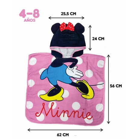 Bata estilo poncho para niños diseño Minnie Bata estilo poncho para niños diseño Minnie