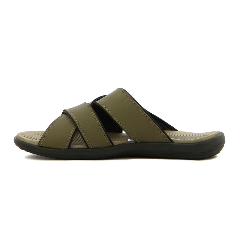 Country Sandalia Hombre Tiras Cruzadas Oliva