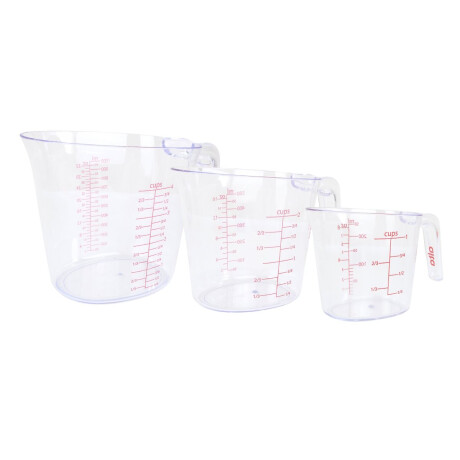 Set de 3 jarras medidoras de acrilico Set de 3 jarras medidoras de acrilico