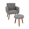 Butaca Moderna + Puff Havana Gris